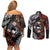 Australia and New Zealand Together Couples Matching Off Shoulder Short Dress and Long Sleeve Button Shirt Aboriginal and Maori Art Tattoo