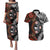 Australia and New Zealand Together Couples Matching Puletasi and Hawaiian Shirt Aboriginal and Maori Art Tattoo