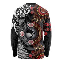Australia and New Zealand Together Long Sleeve Shirt Aboriginal and Maori Art Tattoo