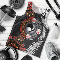 Australia and New Zealand Together Men Tank Top Aboriginal and Maori Art Tattoo