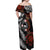 Australia and New Zealand Together Off Shoulder Maxi Dress Aboriginal and Maori Art Tattoo