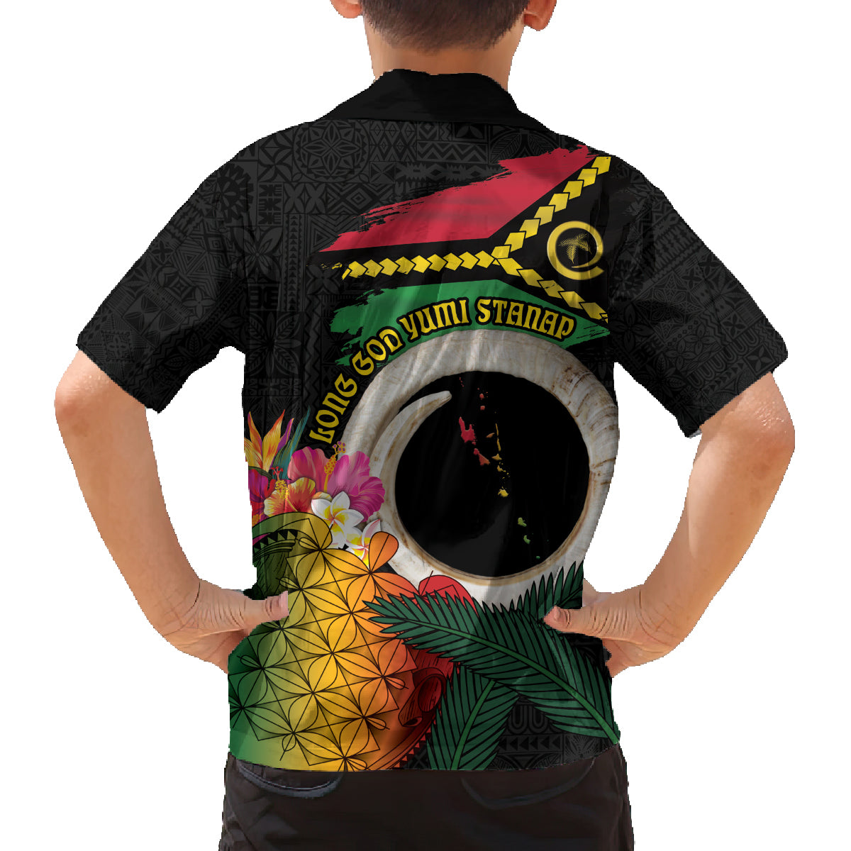 Vanuatu Selebretem 44th Indipendens Dei Family Matching Tank Maxi Dress and Hawaiian Shirt Sand Drawing Turtle Melanesian Vibes