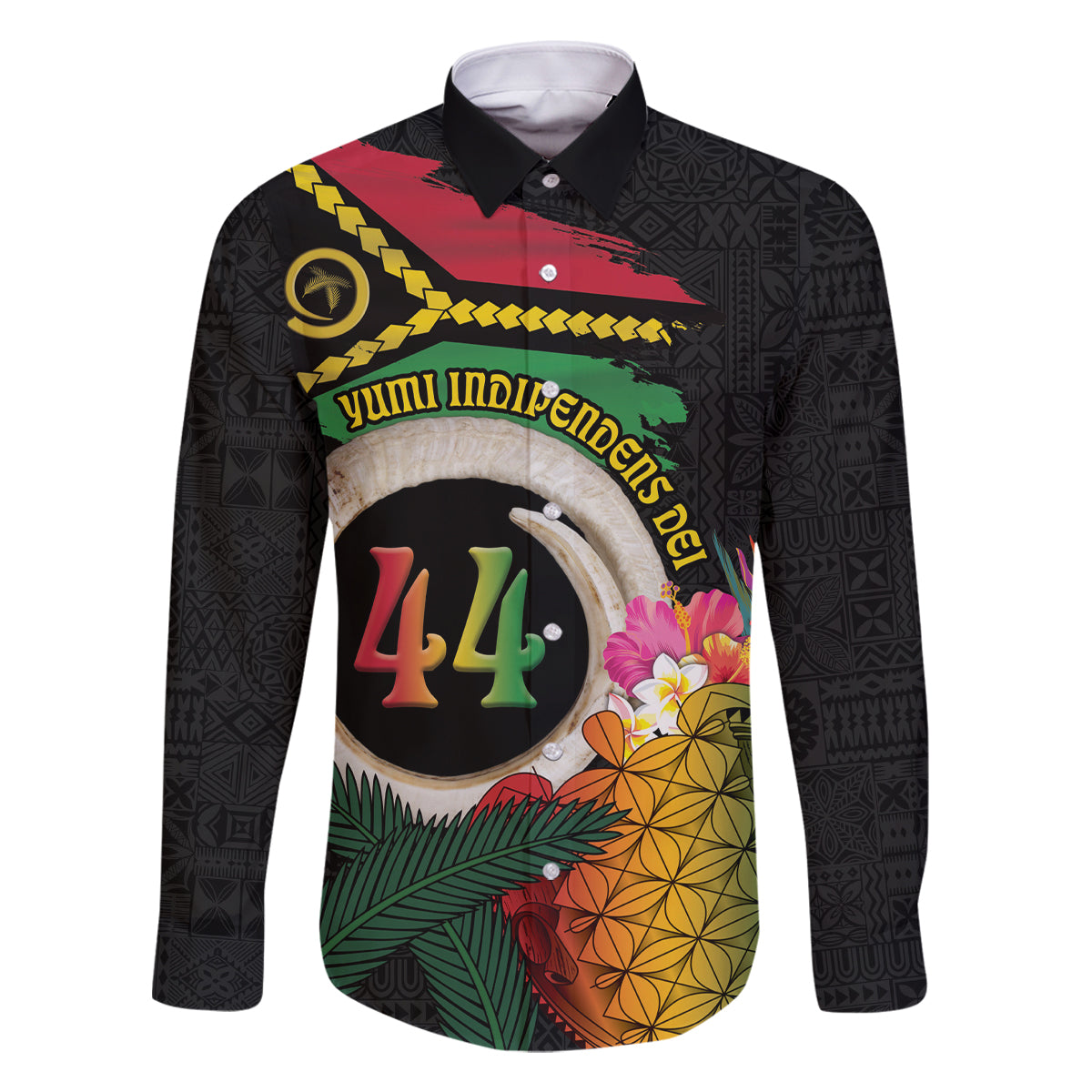 Vanuatu Selebretem 44th Indipendens Dei Family Matching Tank Maxi Dress and Hawaiian Shirt Sand Drawing Turtle Melanesian Vibes