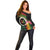 Vanuatu Selebretem 44th Indipendens Dei Off Shoulder Sweater Sand Drawing Turtle Melanesian Vibes