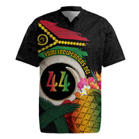 Vanuatu Selebretem 44th Indipendens Dei Rugby Jersey Sand Drawing Turtle Melanesian Vibes