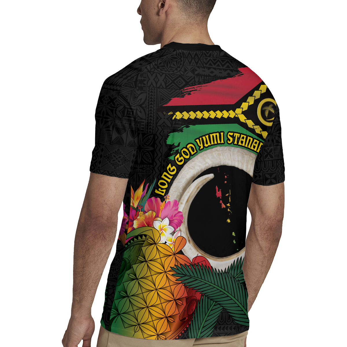 Vanuatu Selebretem 44th Indipendens Dei Rugby Jersey Sand Drawing Turtle Melanesian Vibes