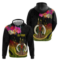 Vanuatu Ni-Van Zip Hoodie Coat of Arms Sand Drawing
