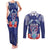 Guam Liberation Day Couples Matching Tank Maxi Dress and Long Sleeve Button Shirt The Tribal Latte Stone and Dolphins with Hibiscus Chamorro Culture