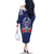 Guam Liberation Day Family Matching Off The Shoulder Long Sleeve Dress and Hawaiian Shirt The Tribal Latte Stone and Dolphins with Hibiscus Chamorro Culture