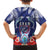 Guam Liberation Day Family Matching Off Shoulder Short Dress and Hawaiian Shirt The Tribal Latte Stone and Dolphins with Hibiscus Chamorro Culture