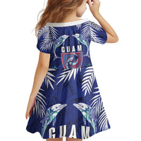 Guam Liberation Day Family Matching Tank Maxi Dress and Hawaiian Shirt The Tribal Latte Stone and Dolphins with Hibiscus Chamorro Culture