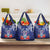 Guam Liberation Day Grocery Bag The Tribal Latte Stone and Dolphins with Hibiscus Chamorro Culture
