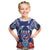 Guam Liberation Day Kid T Shirt The Tribal Latte Stone and Dolphins with Hibiscus Chamorro Culture