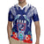 Guam Liberation Day Rugby Jersey The Tribal Latte Stone and Dolphins with Hibiscus Chamorro Culture