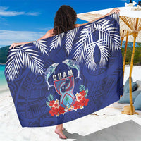 Guam Liberation Day Sarong The Tribal Latte Stone and Dolphins with Hibiscus Chamorro Culture