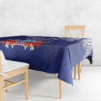 Guam Liberation Day Tablecloth The Tribal Latte Stone and Dolphins with Hibiscus Chamorro Culture