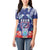 Guam Liberation Day Women Polo Shirt The Tribal Latte Stone and Dolphins with Hibiscus Chamorro Culture