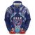 Guam Liberation Day Zip Hoodie The Tribal Latte Stone and Dolphins with Hibiscus Chamorro Culture
