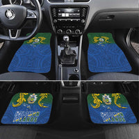 Solomon Islands Car Mats The Guardians-Tribal Crocodile and Shark Melanesian Tattoo