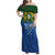 Solomon Islands Family Matching Off Shoulder Maxi Dress and Hawaiian Shirt The Guardians-Tribal Crocodile and Shark Melanesian Tattoo