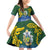 Solomon Islands Family Matching Off Shoulder Short Dress and Hawaiian Shirt The Guardians-Tribal Crocodile and Shark Melanesian Tattoo