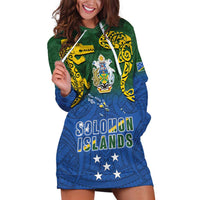 Solomon Islands Hoodie Dress The Guardians-Tribal Crocodile and Shark Melanesian Tattoo