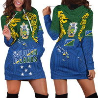 Solomon Islands Hoodie Dress The Guardians-Tribal Crocodile and Shark Melanesian Tattoo