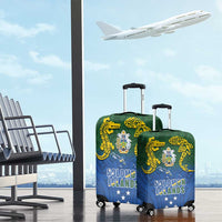 Solomon Islands Luggage Cover The Guardians-Tribal Crocodile and Shark Melanesian Tattoo