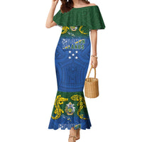 Solomon Islands Mermaid Dress The Guardians-Tribal Crocodile and Shark Melanesian Tattoo