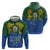 Solomon Islands Zip Hoodie The Guardians-Tribal Crocodile and Shark Melanesian Tattoo