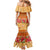 Hawaii Hibiscus Family Matching Mermaid Dress and Hawaiian Shirt Turtles and Tribal Motifs Vintage Floral Style