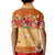 Hawaii Hibiscus Kid Polo Shirt Turtles and Tribal Motifs Vintage Floral Style
