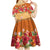 Hawaii Hibiscus Kid Short Sleeve Dress Turtles and Tribal Motifs Vintage Floral Style