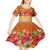 Hawaii Hibiscus Kid Short Sleeve Dress Turtles and Tribal Motifs Vintage Floral Style