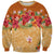 Hawaii Hibiscus Sweatshirt Turtles and Tribal Motifs Vintage Floral Style