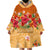 Hawaii Hibiscus Wearable Blanket Hoodie Turtles and Tribal Motifs Vintage Floral Style