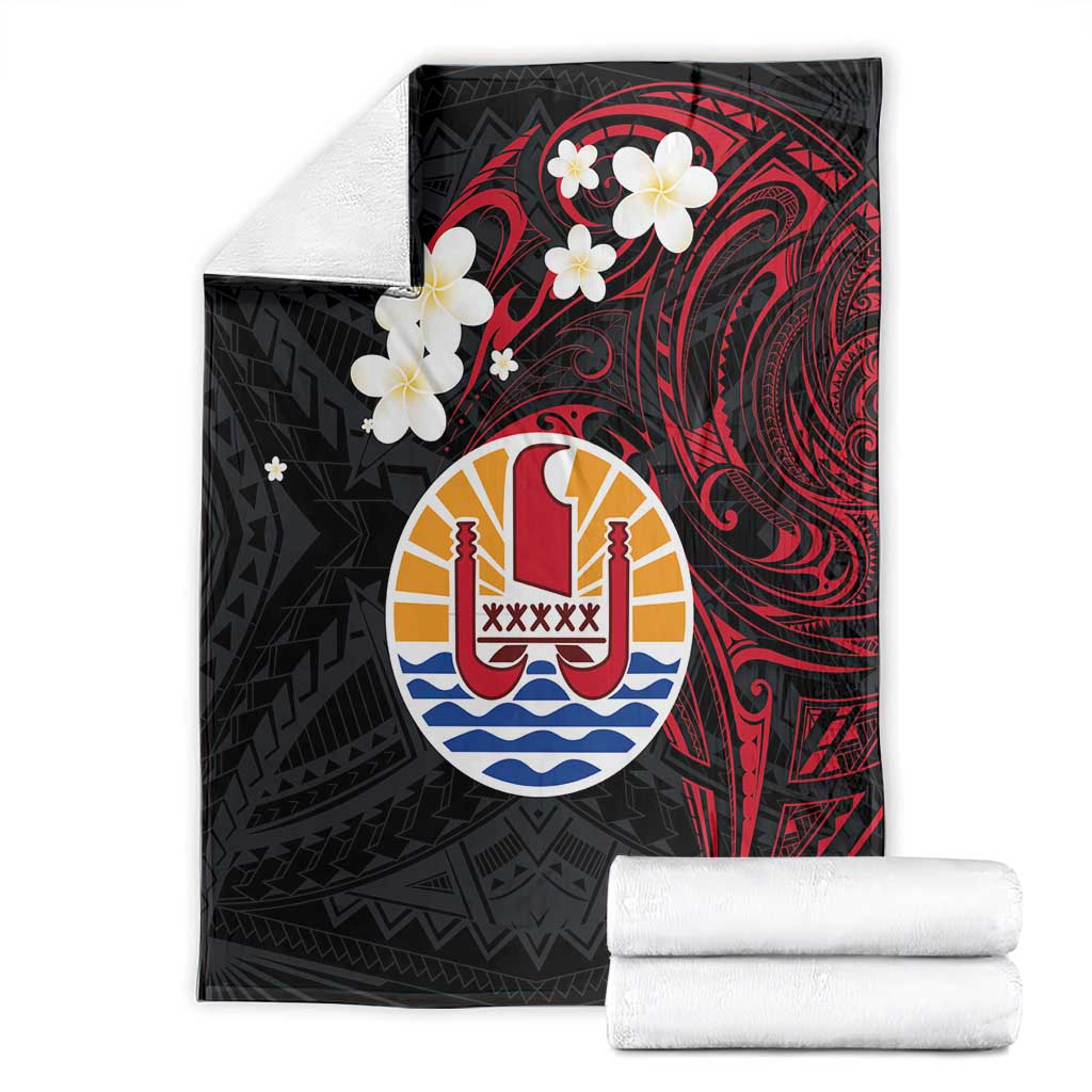 French Polynesia Tiare Day Blanket Seal and Polynesian Pattern