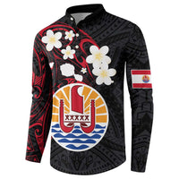French Polynesia Tiare Day Button Sweatshirt Seal and Polynesian Pattern