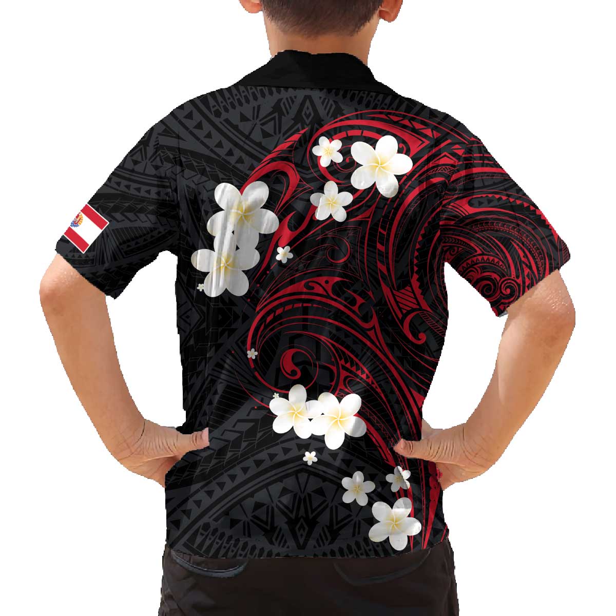 French Polynesia Tiare Day Family Matching Puletasi and Hawaiian Shirt Seal and Polynesian Pattern