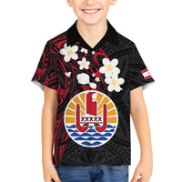 French Polynesia Tiare Day Family Matching Puletasi and Hawaiian Shirt Seal and Polynesian Pattern