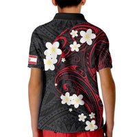 French Polynesia Tiare Day Kid Polo Shirt Seal and Polynesian Pattern