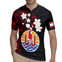 French Polynesia Tiare Day Rugby Jersey Seal and Polynesian Pattern