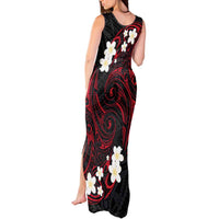 French Polynesia Tiare Day Tank Maxi Dress Seal and Polynesian Pattern