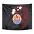 French Polynesia Tiare Day Tapestry Seal and Polynesian Pattern