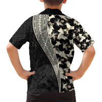 Bula Hibiscus Festival Family Matching Long Sleeve Bodycon Dress and Hawaiian Shirt Tapa Pattern Half Style LT03 - Polynesian Pride