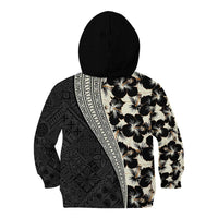 Bula Hibiscus Festival Kid Hoodie Tapa Pattern Half Style