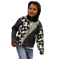Bula Hibiscus Festival Kid Hoodie Tapa Pattern Half Style