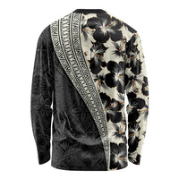 Bula Hibiscus Festival Long Sleeve Shirt Tapa Pattern Half Style LT03 - Polynesian Pride