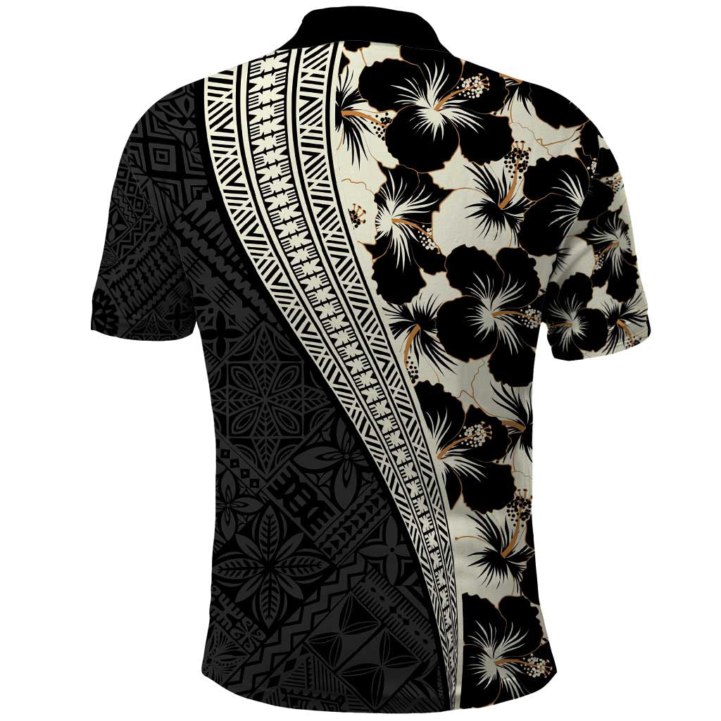 Bula Hibiscus Festival Polo Shirt Tapa Pattern Half Style