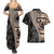 Bula Hibiscus Festival Couples Matching Summer Maxi Dress and Hawaiian Shirt Fijian Masi Pattern Half Style